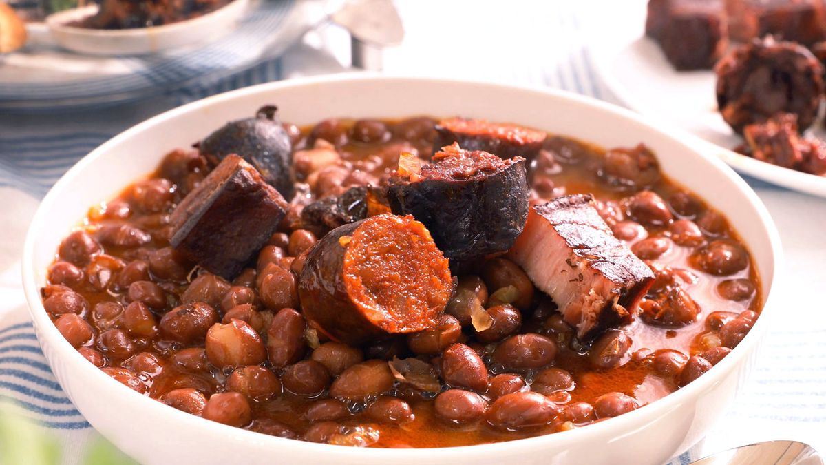 Alubias rojas con morcilla y chorizo paso 6