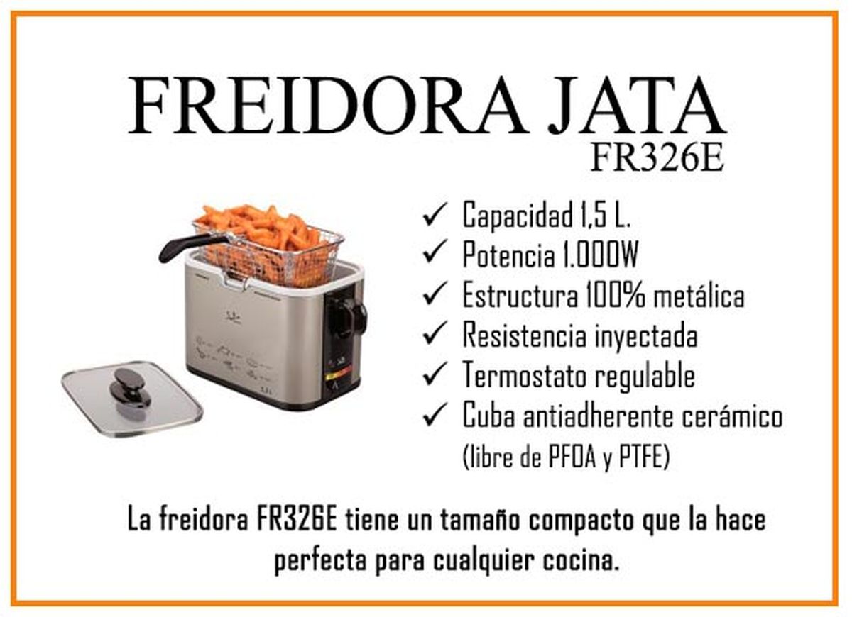 Review Jata  características de la Freidora FR326E de Jata