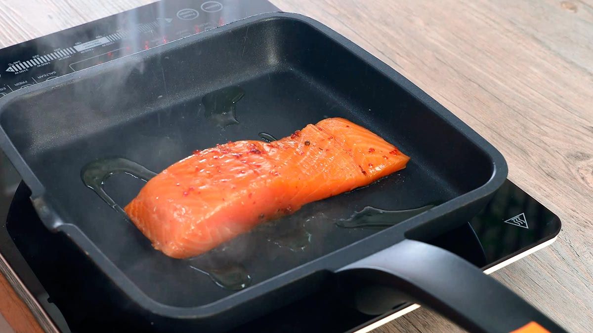 Receta de salmón a la plancha con arroz basmati  paso 5