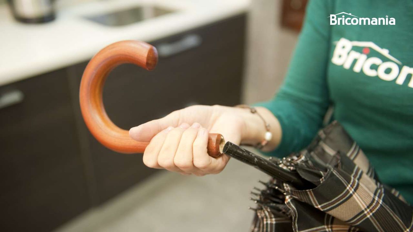 Un mango de paraguas suelto