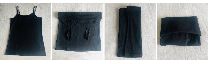 Pasos para doblar una camiseta de tirantes