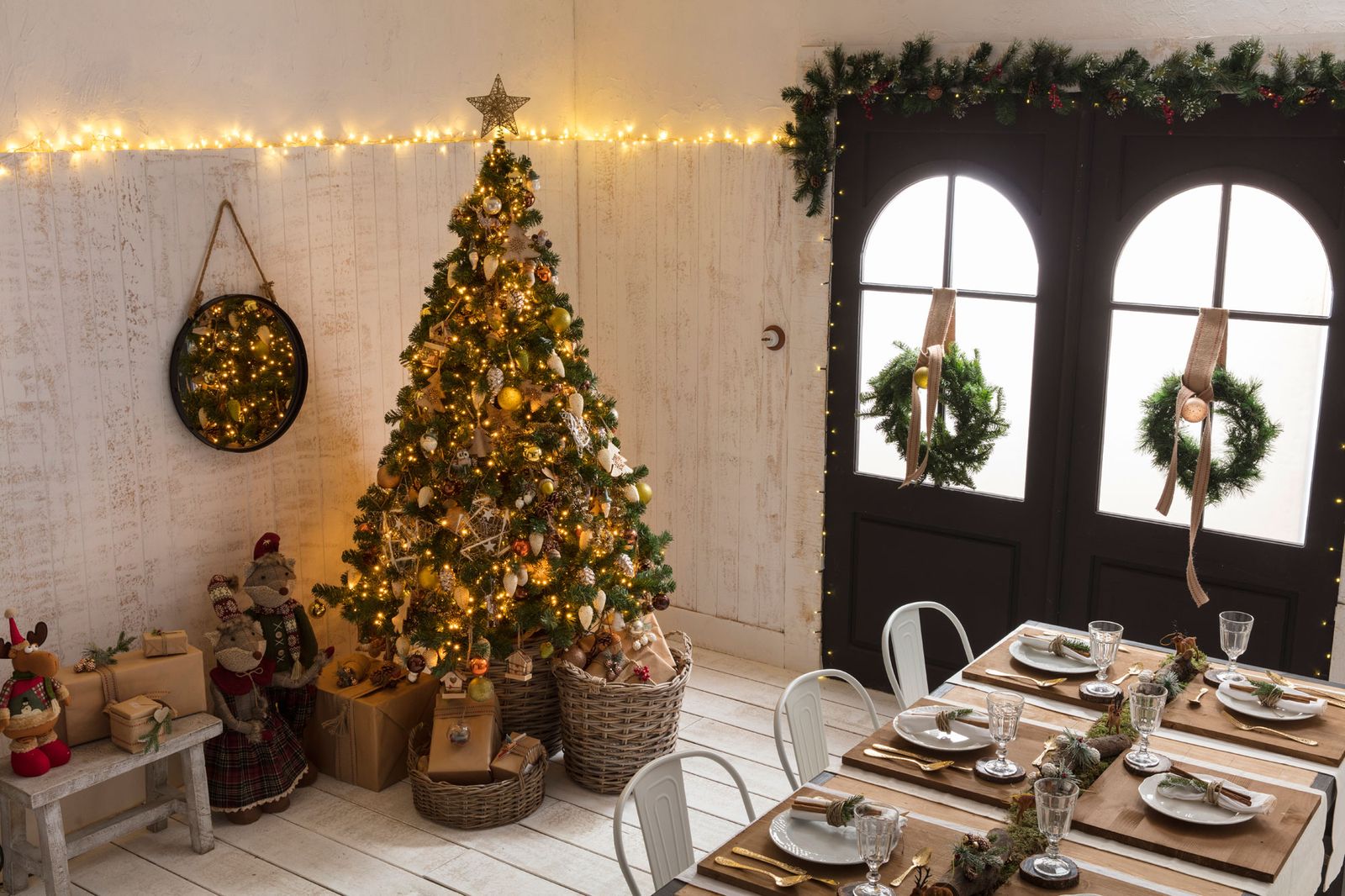 Decoración navideña de estilo natural