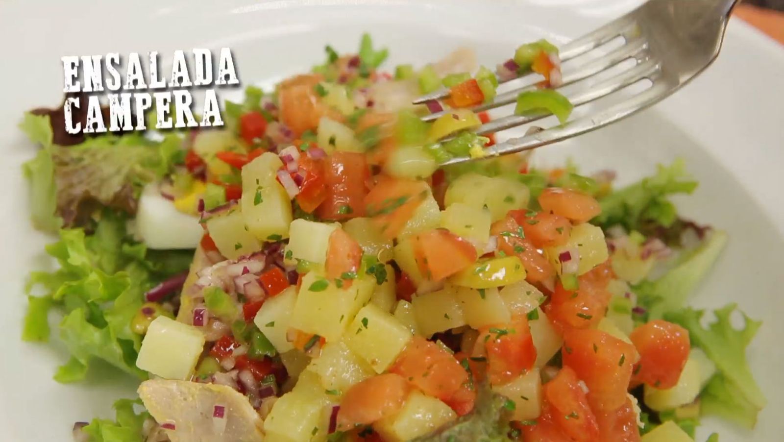 Ensalada campera para llevar cocina abierta