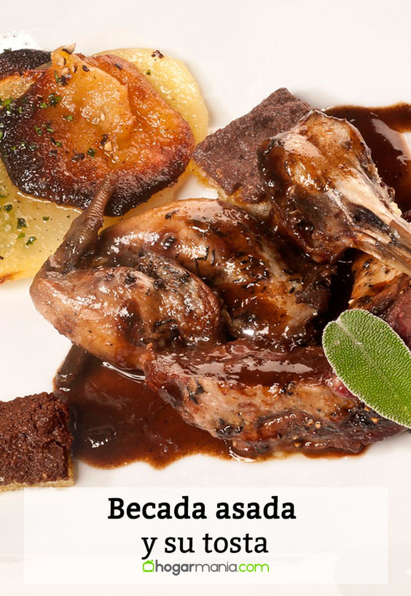 becada asada tosta