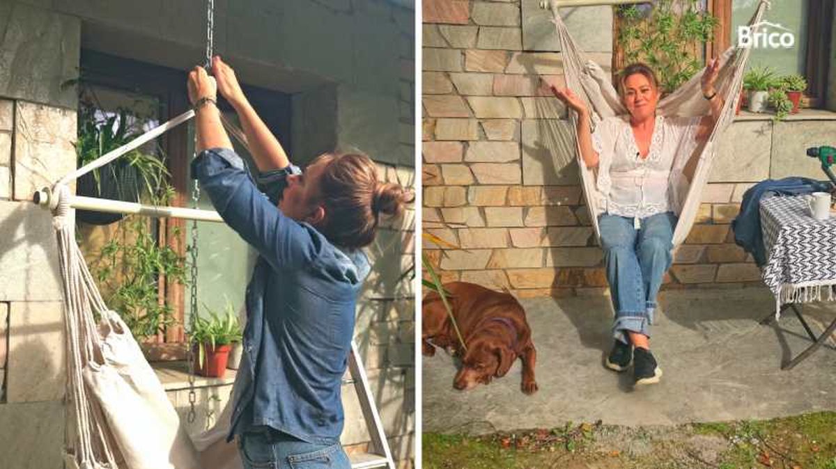 Colgar el columpio de la cadena