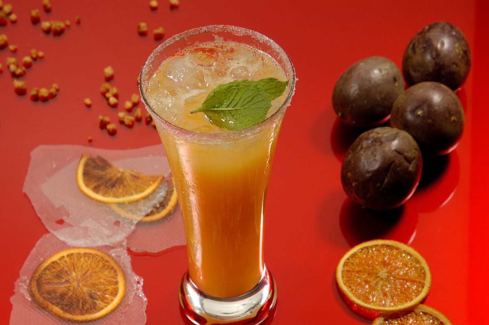 Granizado de maracuyá y vodka