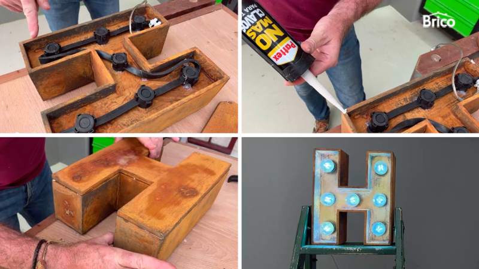 Pasos finales para hacer letras de madera