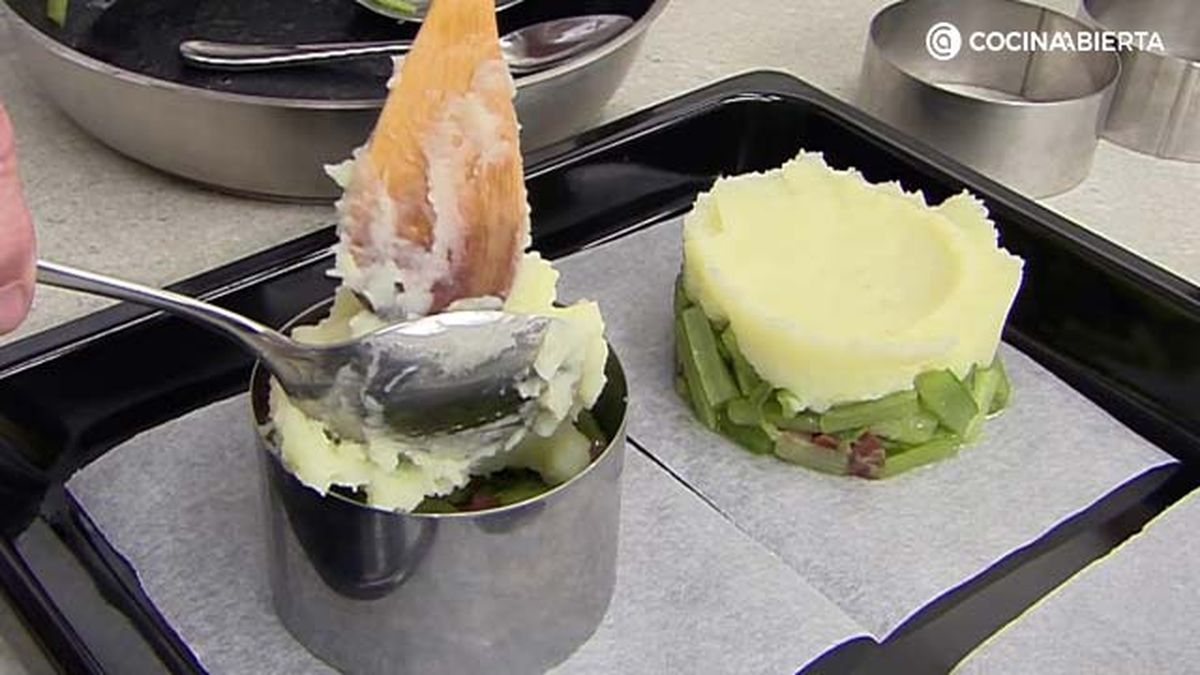 Borraja gratinada con pure de patata paso 6