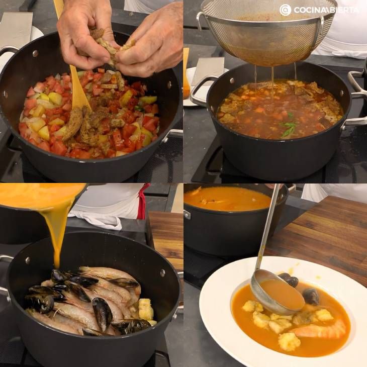 Paso a paso para hacer sopa ttoro (pasos 5-8)