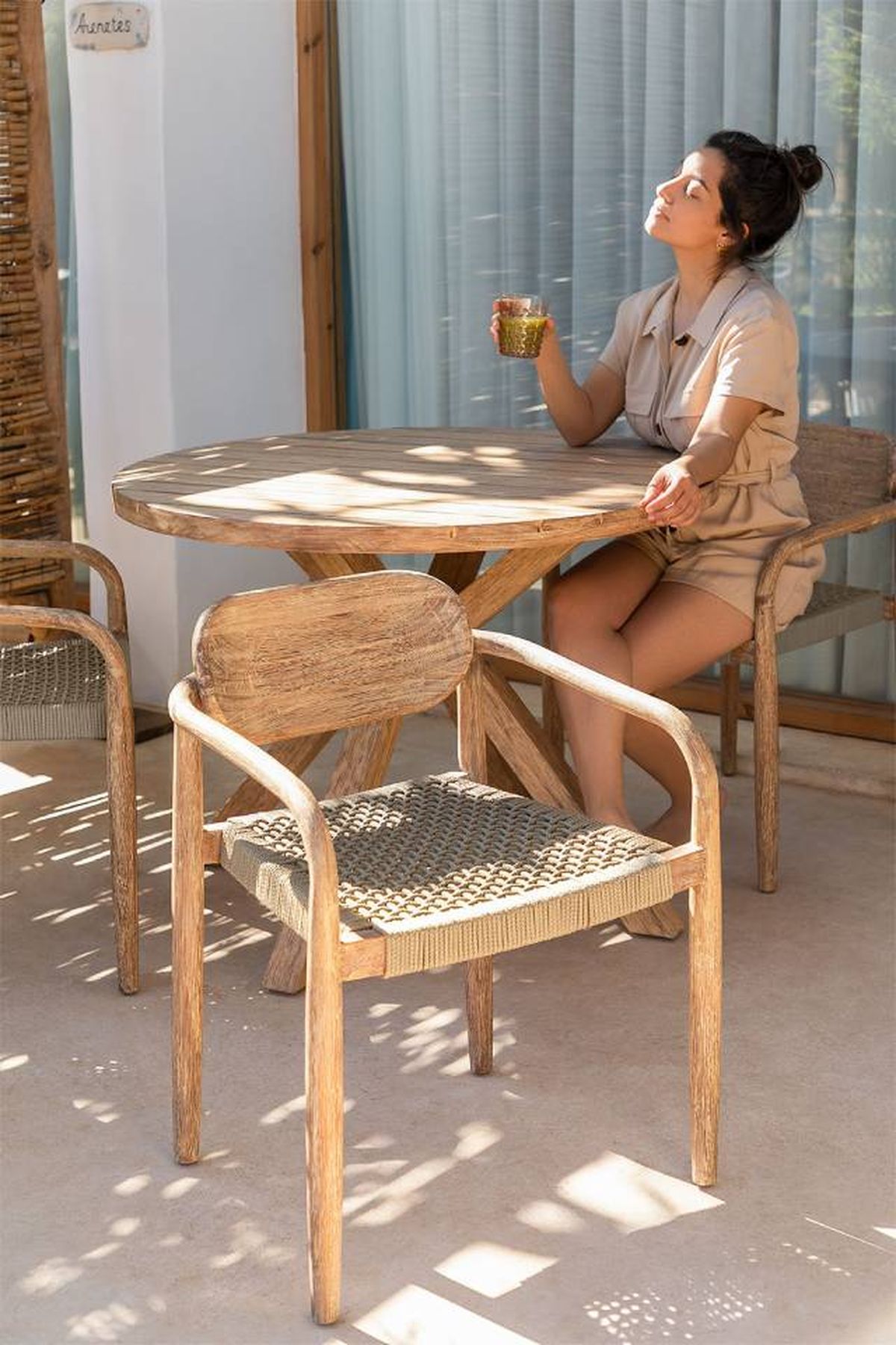 silla madera reposabrazos Naele sklum