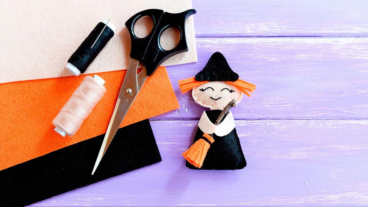 manualidades halloween brujita fieltro 2