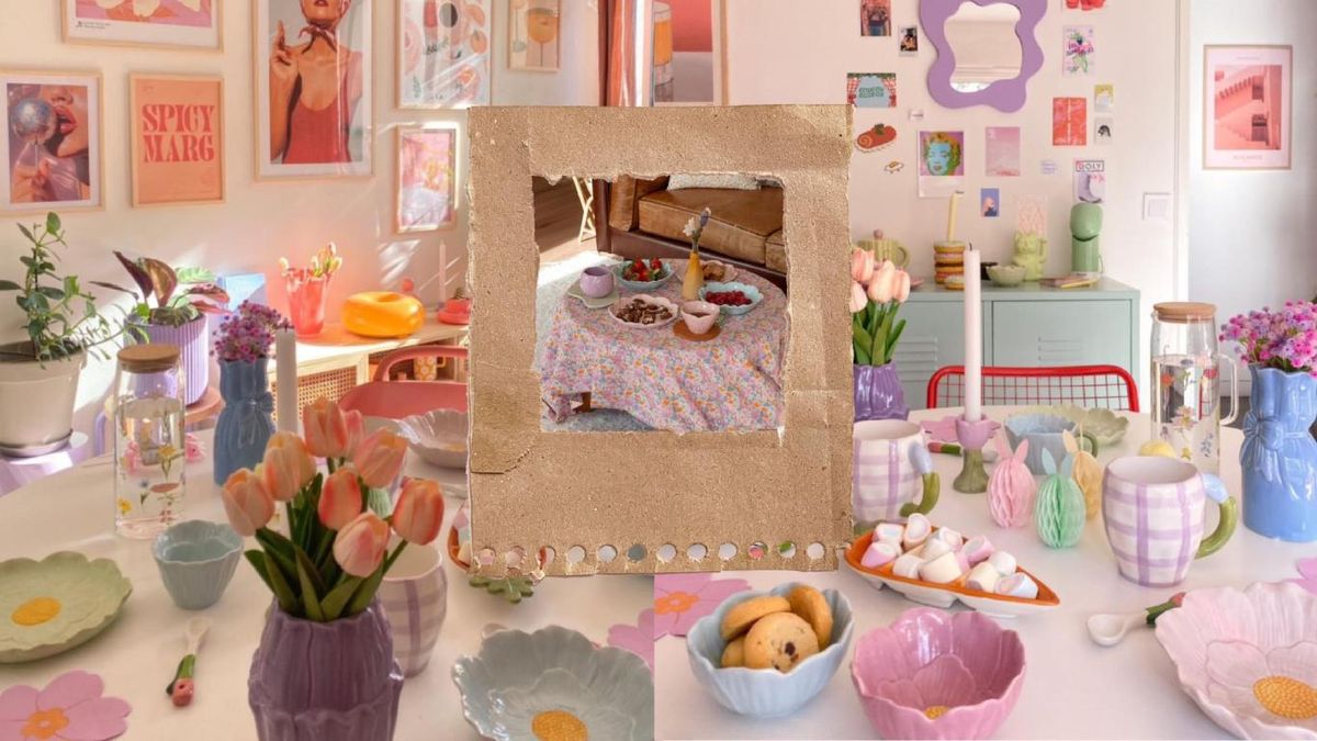 Decoraciones con complementos de cerámica floral de Flying Tiger.