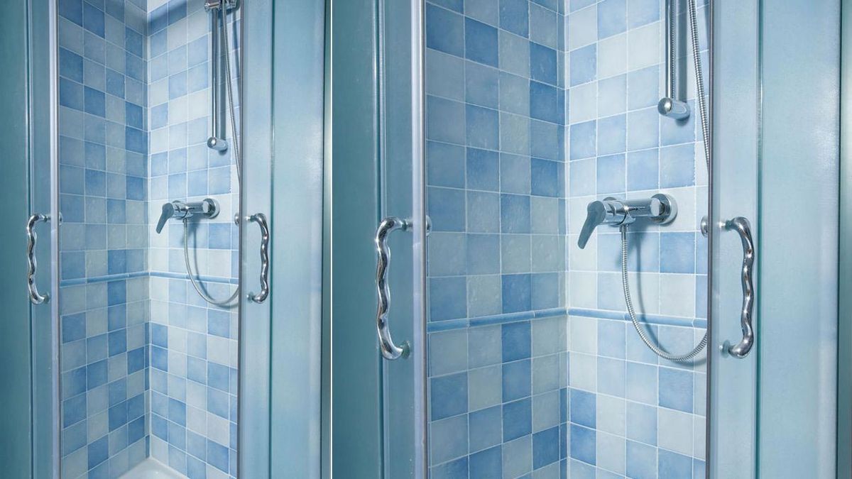 azulejos solo ducha azul