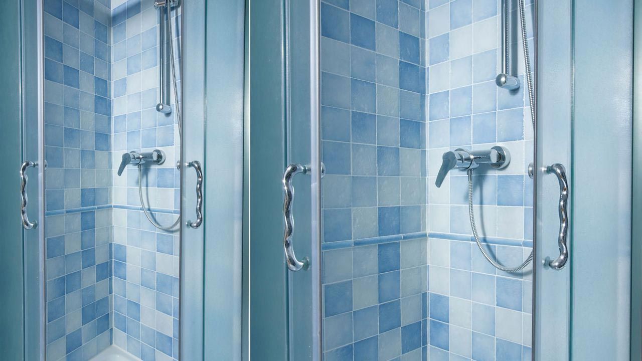 azulejos solo ducha azul