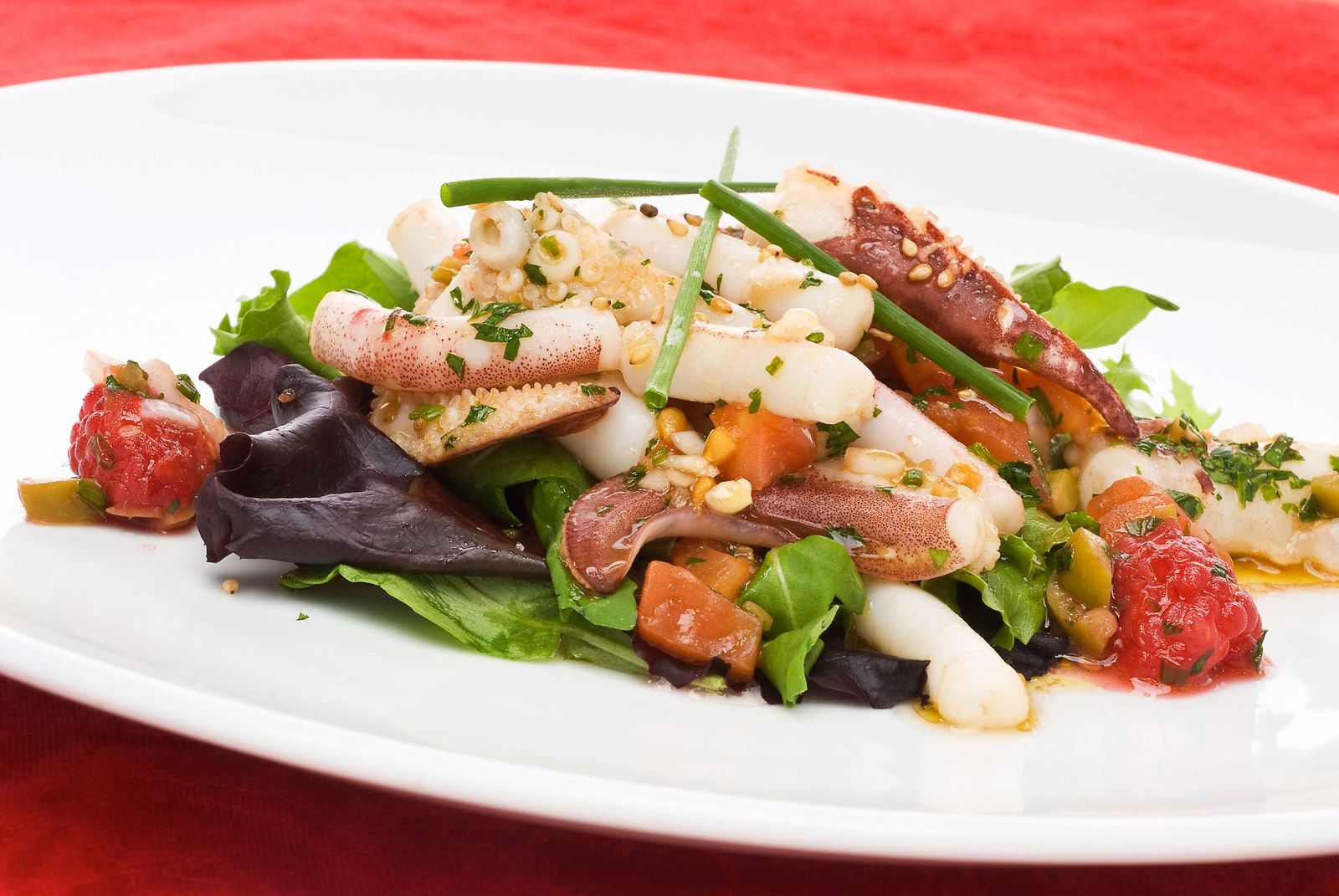 Ensalada templada de sepia