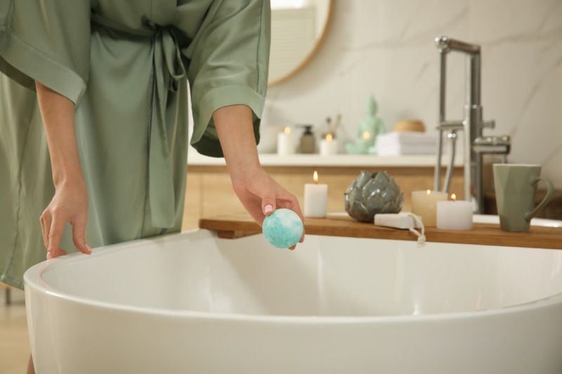 Las bombas de baño se disuelven en el agua