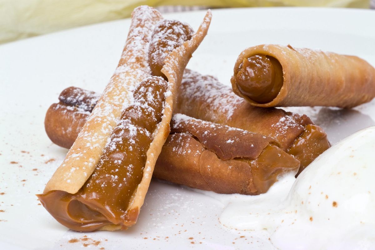 Canas con dulce de leche