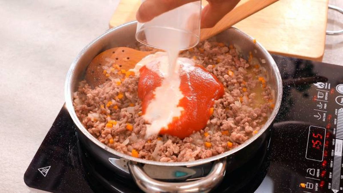 Lasaña de carne a la boloñesa   Paso 3