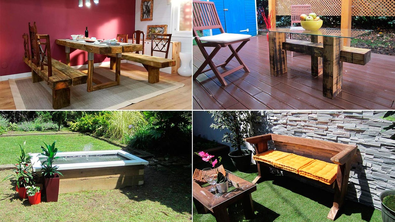 trabajos bricolaje traviesas madera