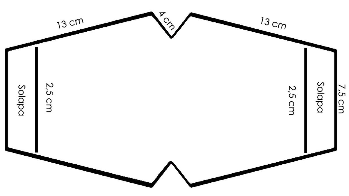 patrón como hacer mascarilla tela h