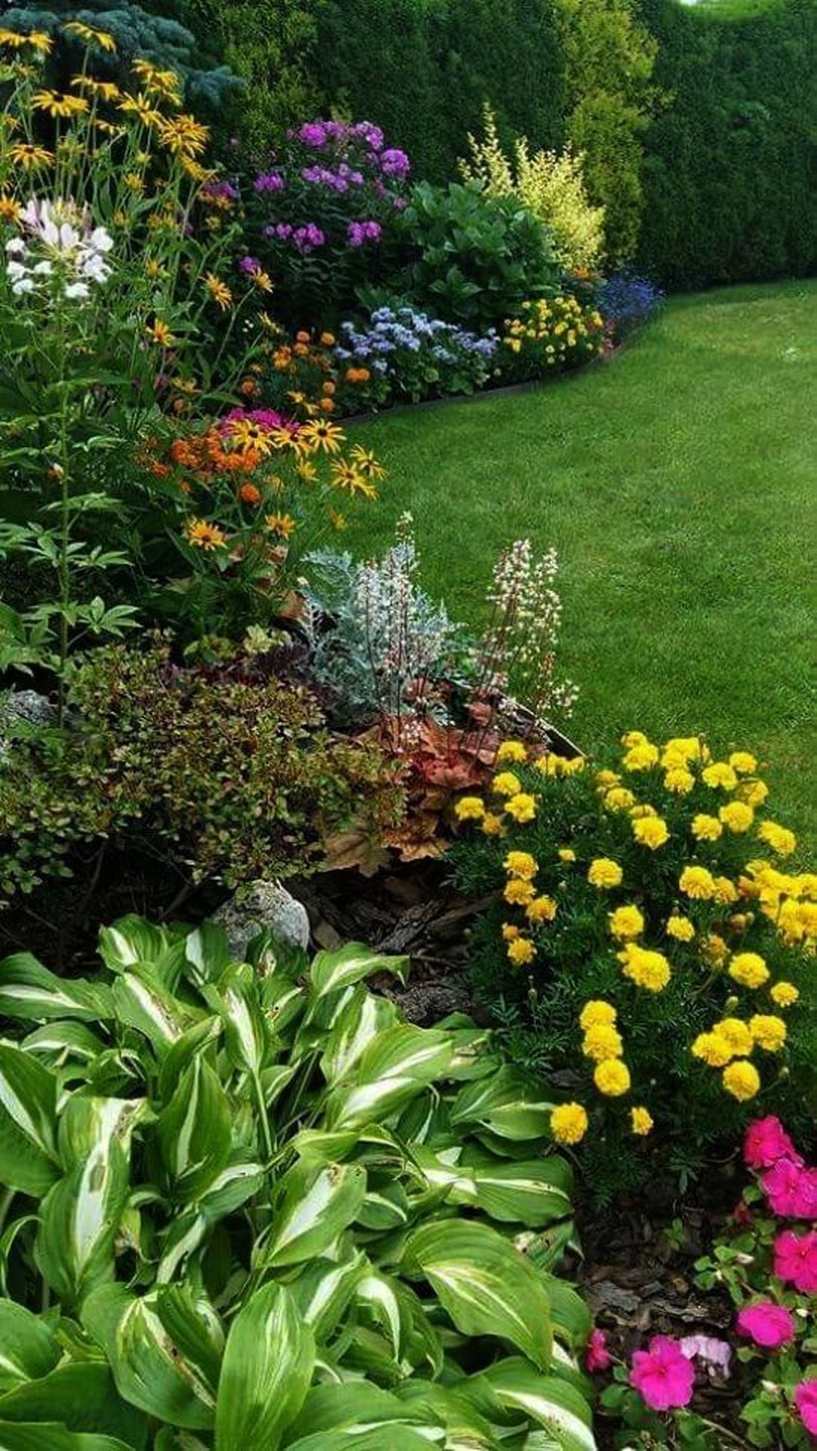decorar jardin barato colorido