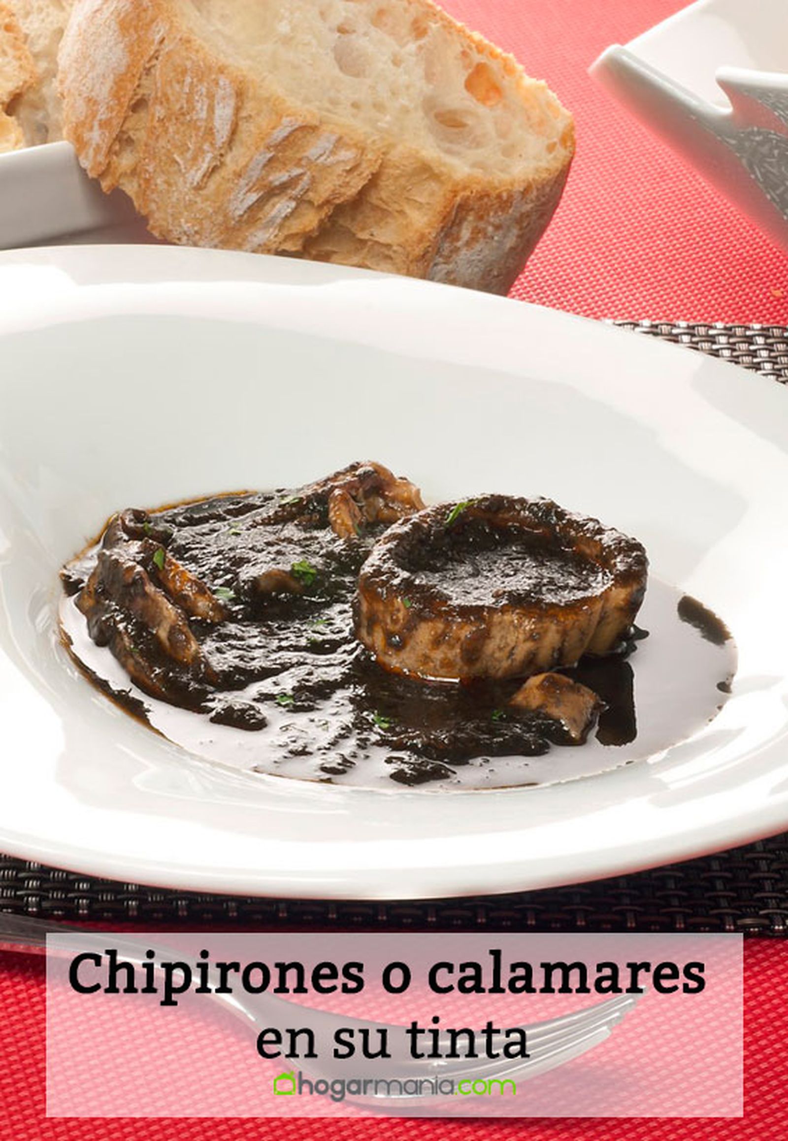 chipirones o calamares en su tinta pin