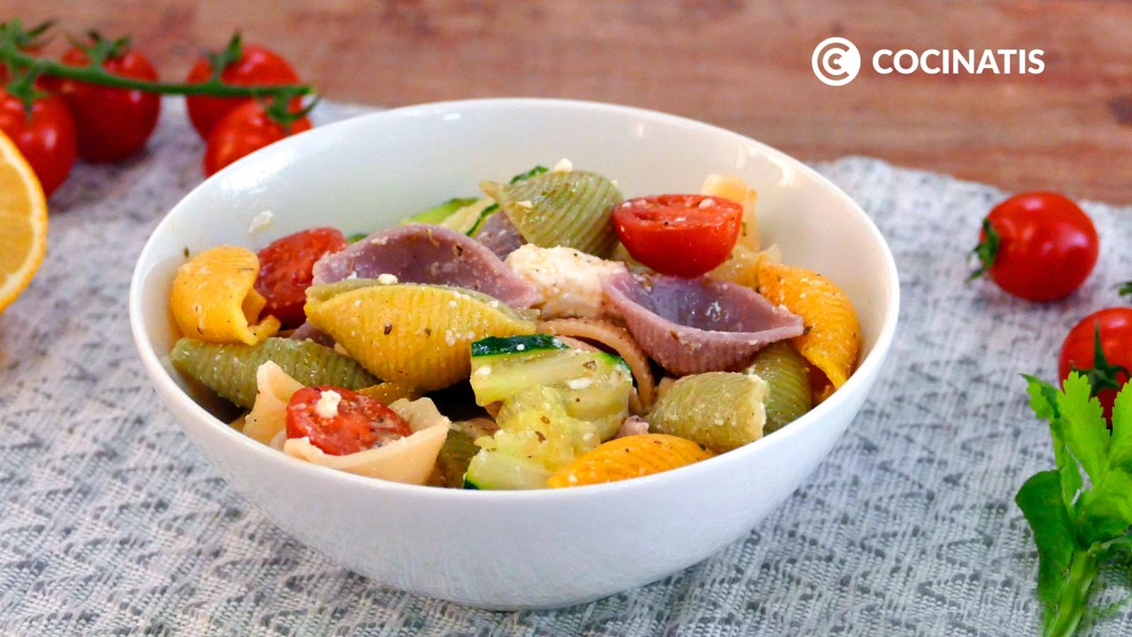 Receta de ensalada griega con pasta