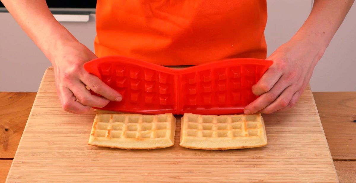 Gofres caseros con moldes de silicona