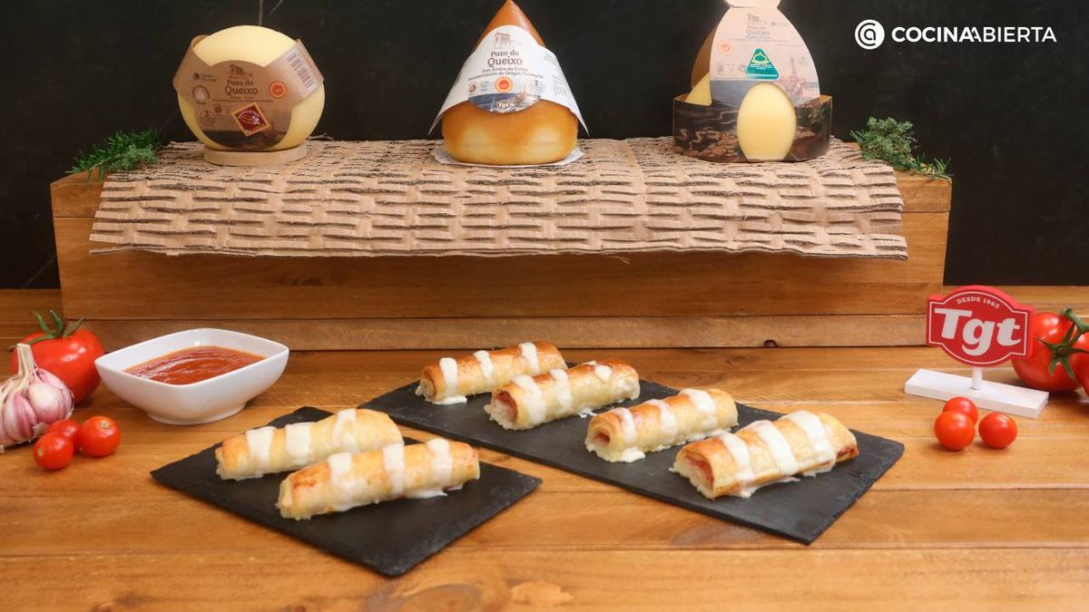 Las napolitanas de jamón y queso son una receta con hojaldre fácil y rápida