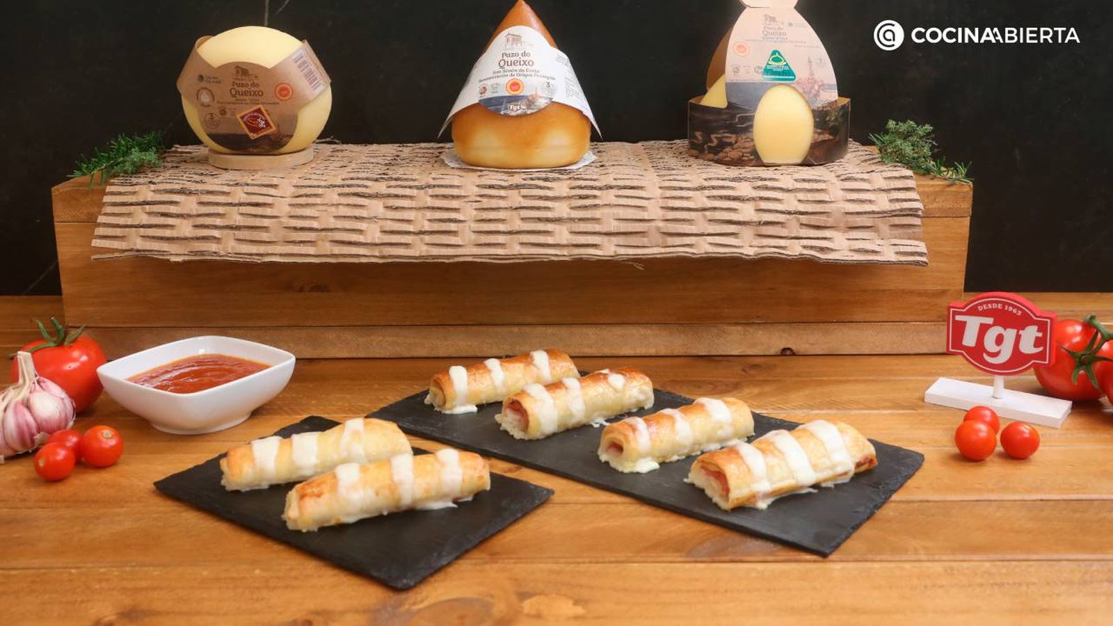 Las napolitanas de jamón y queso son una receta con hojaldre fácil y rápida