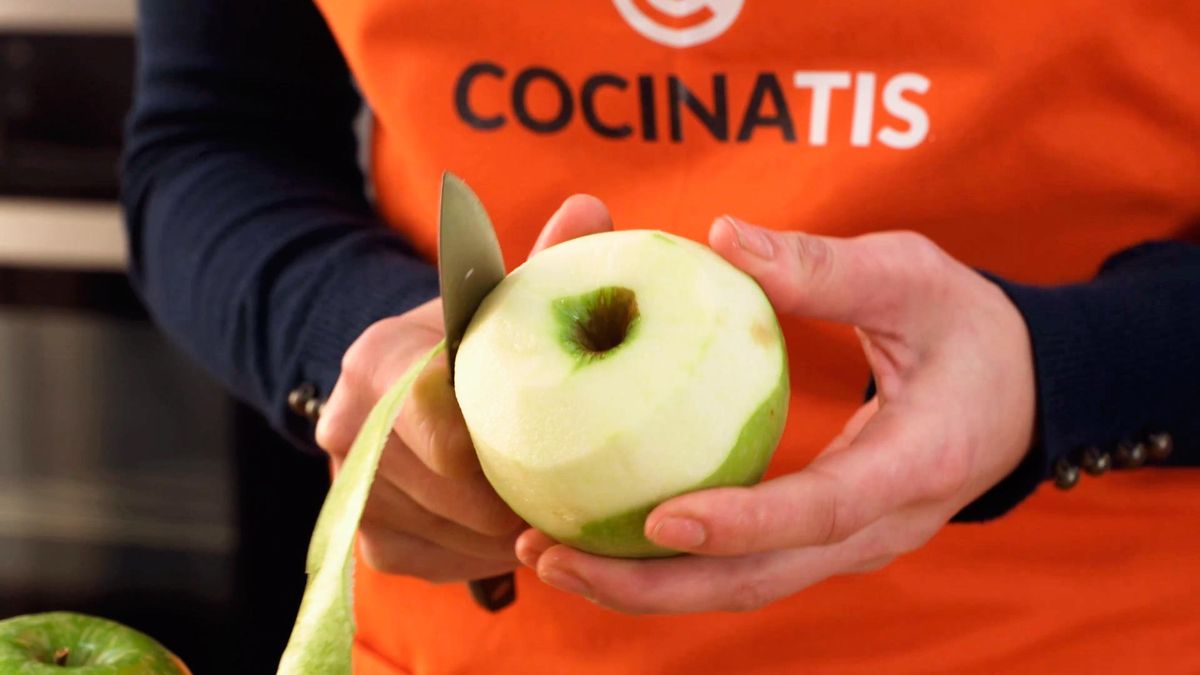 Receta de mantequilla de manzana   paso 1