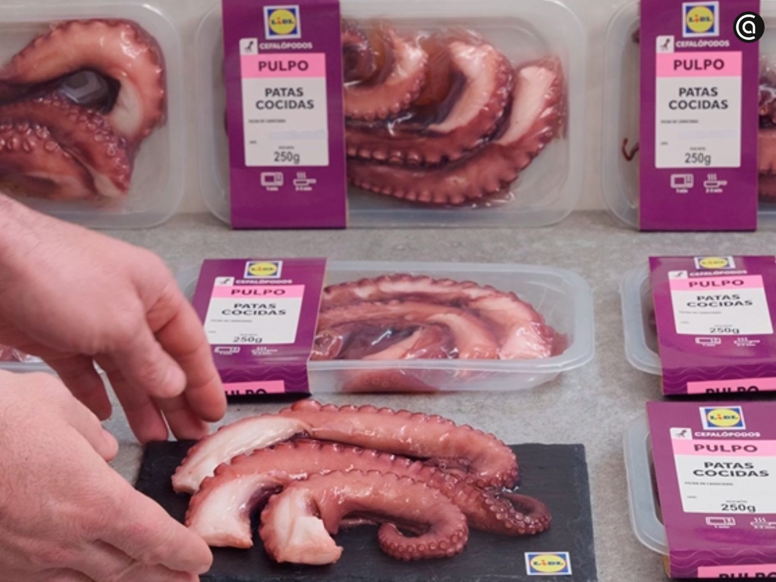 Salpicón de pulpo - patas cocidas de pulpo