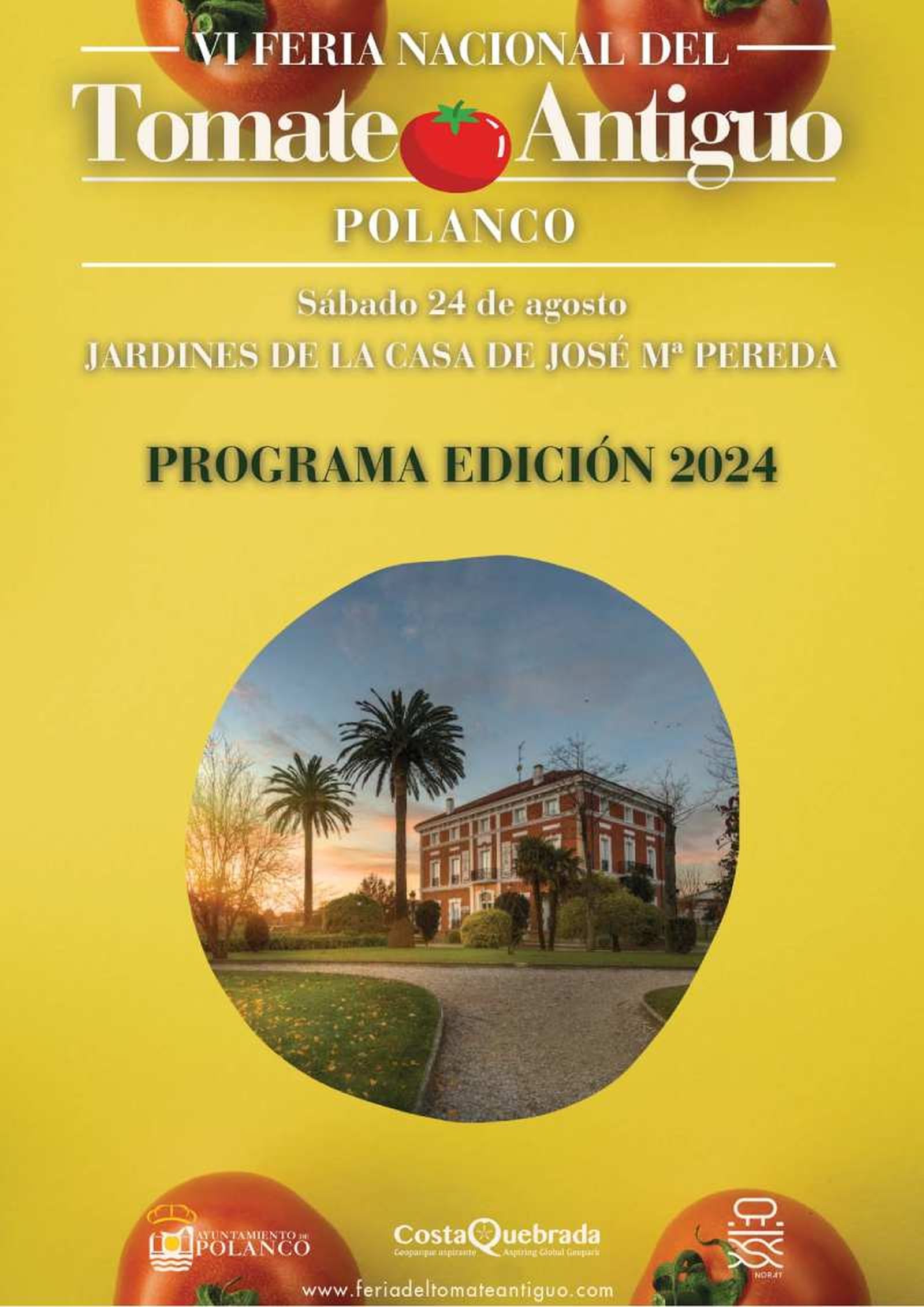 Cartel de la VI feria del tomate antiguo Polanco 2024