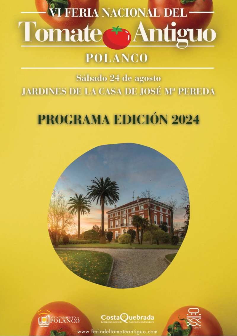 Cartel de la VI feria del tomate antiguo Polanco 2024