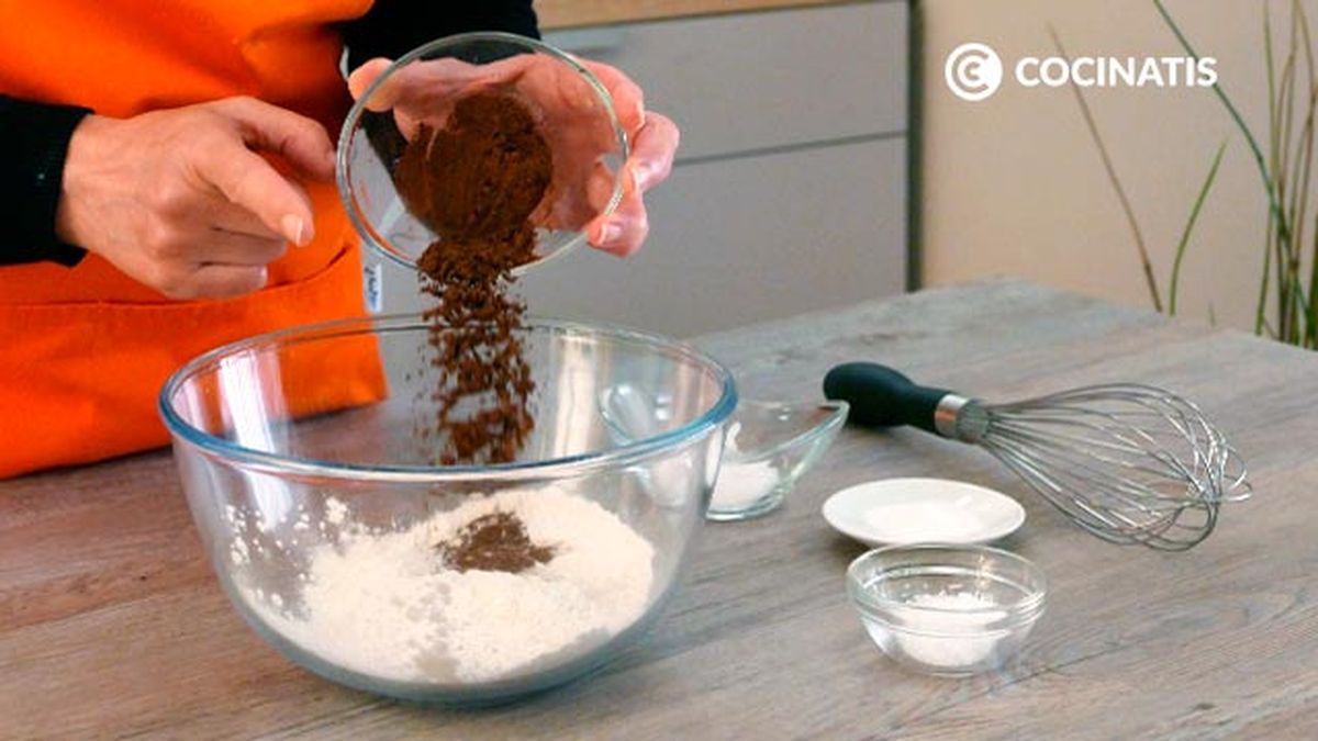 Receta de tortitas de chocolate  paso 1