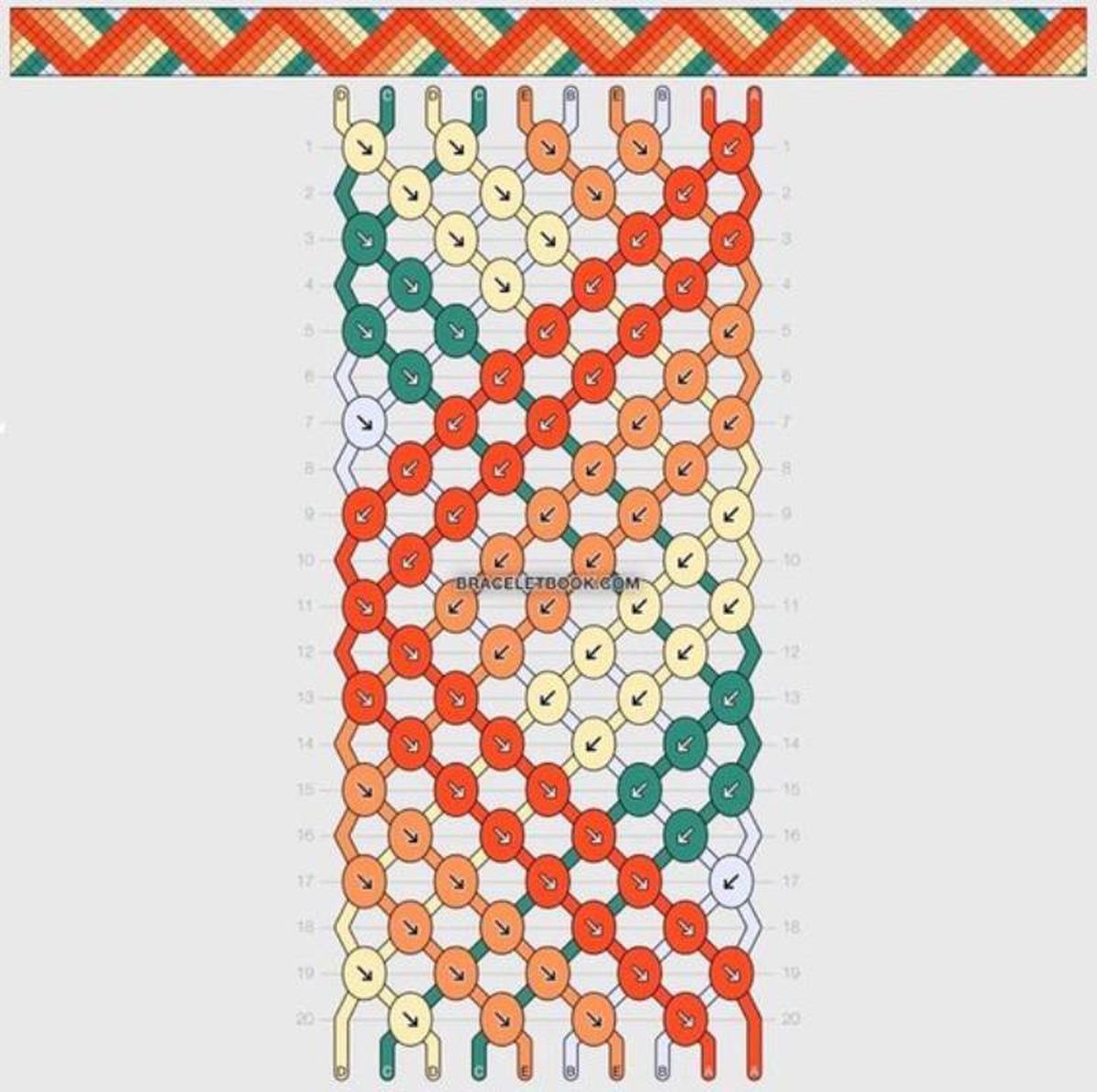 Pulsera de hilo sencilla con patrón.