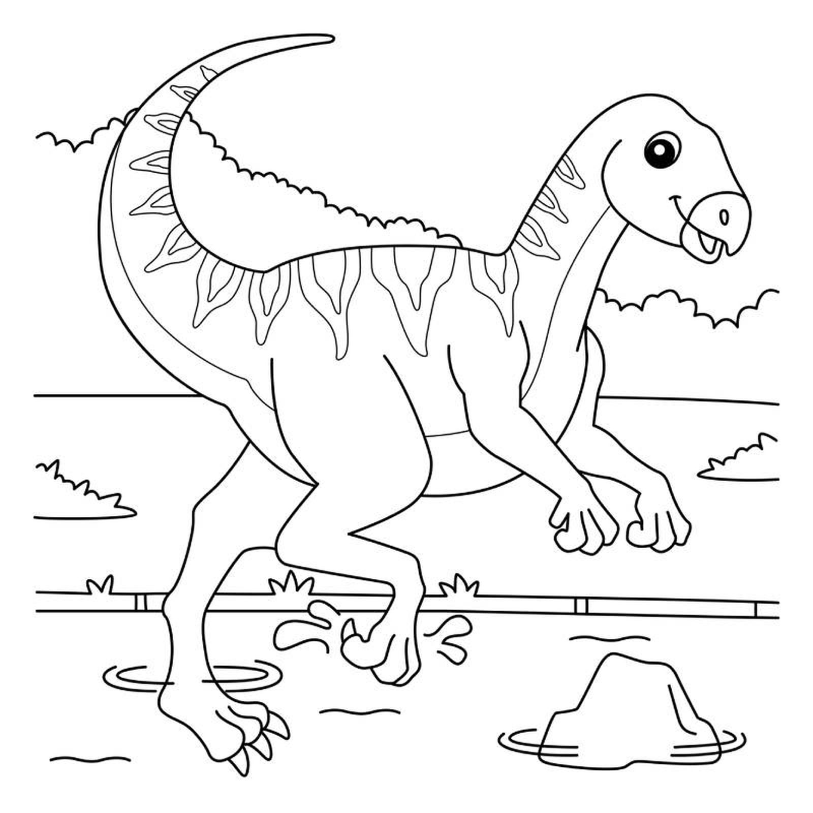 Qantassaurus intrepidus para colorear.