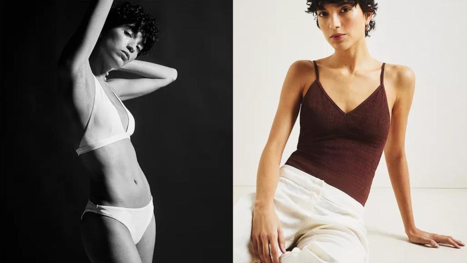 Bikini y bañador de la nueva colección de baño.