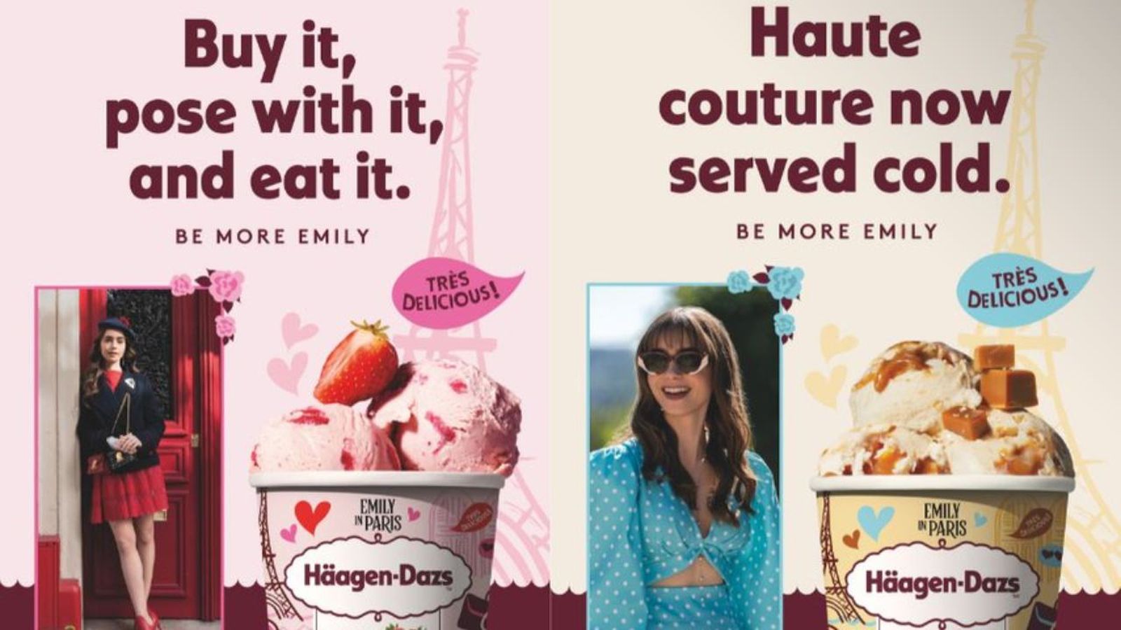 Häagen-Dazs ha lanzado una edición especial de helados inspirados en Emily in Paris