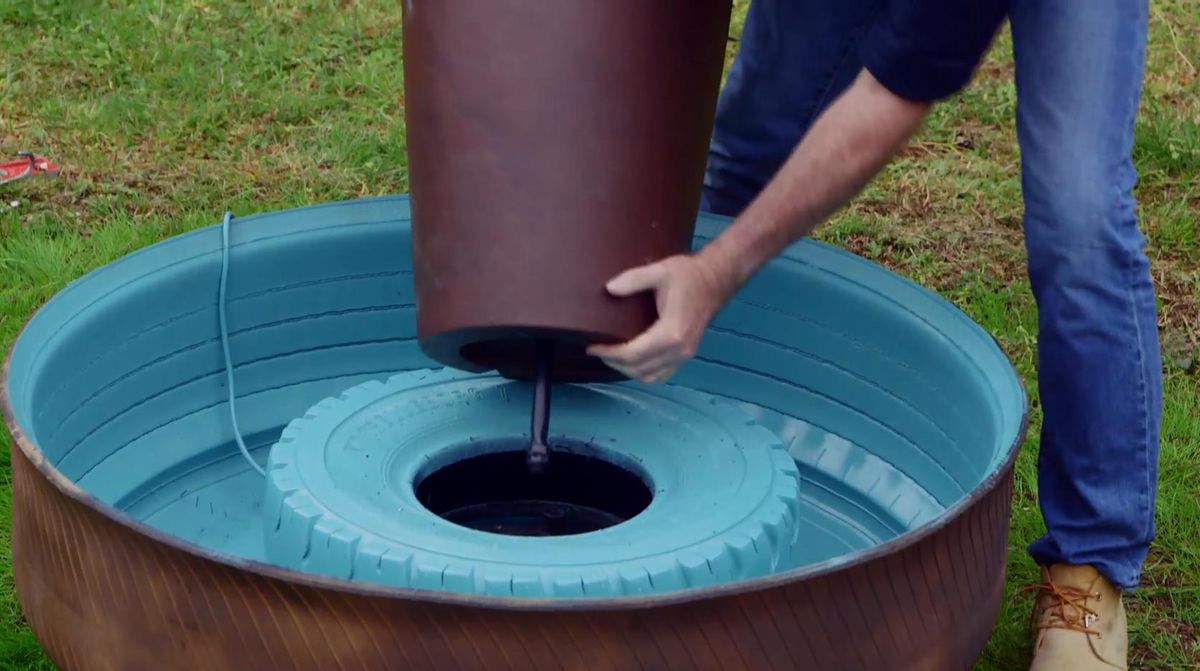 Cómo hacer una fuente macetero para el jardín paso 10