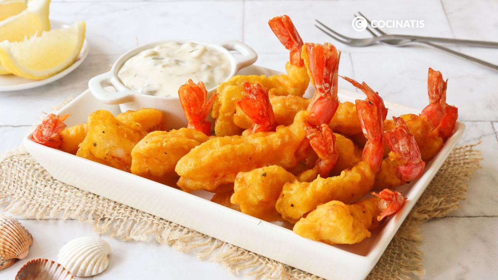 Gambas a la gabardina