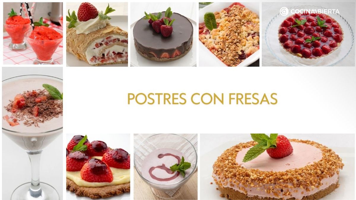 Los mejores postres con fresas