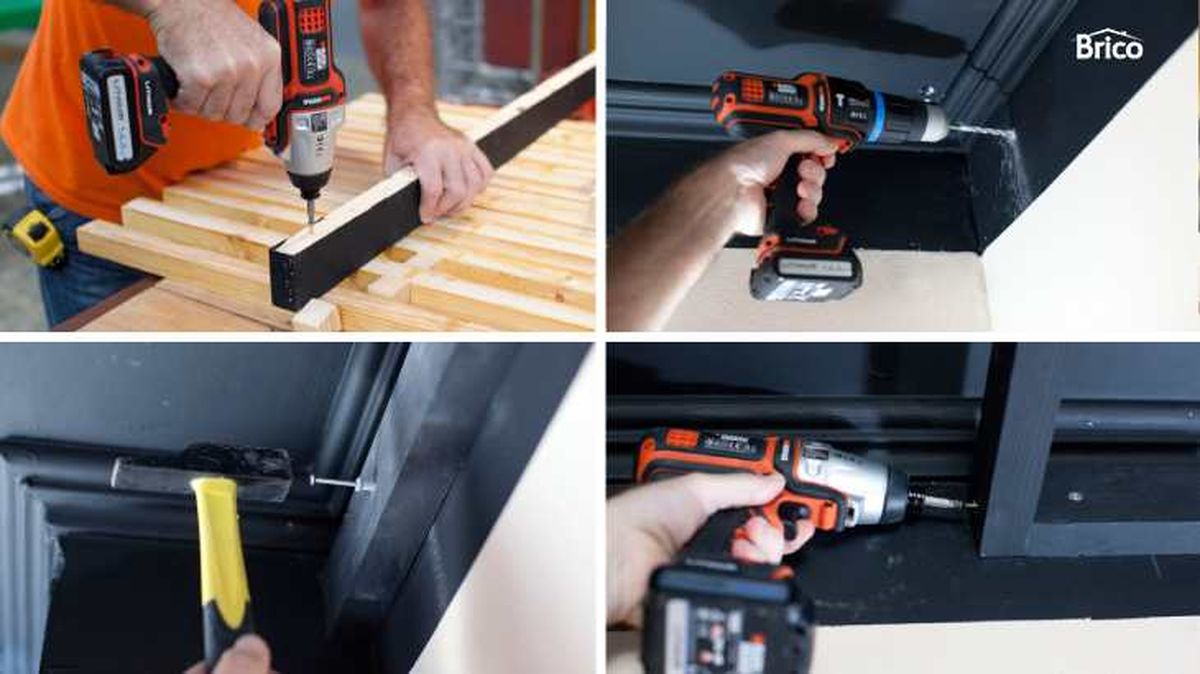 Fijar los travesaños e instalar los rastreles