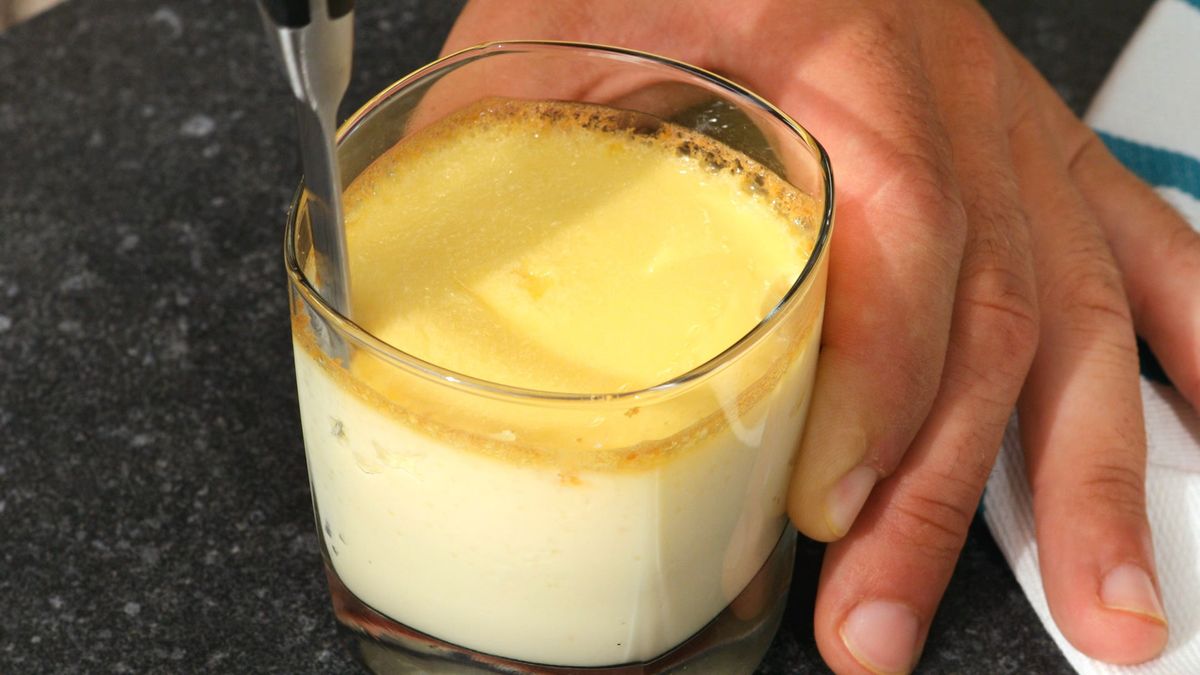 Flan de huevo en el microondas   Paso 5