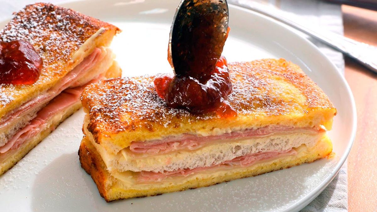 Recetas fáciles con pan de molde  sándwich montecristo