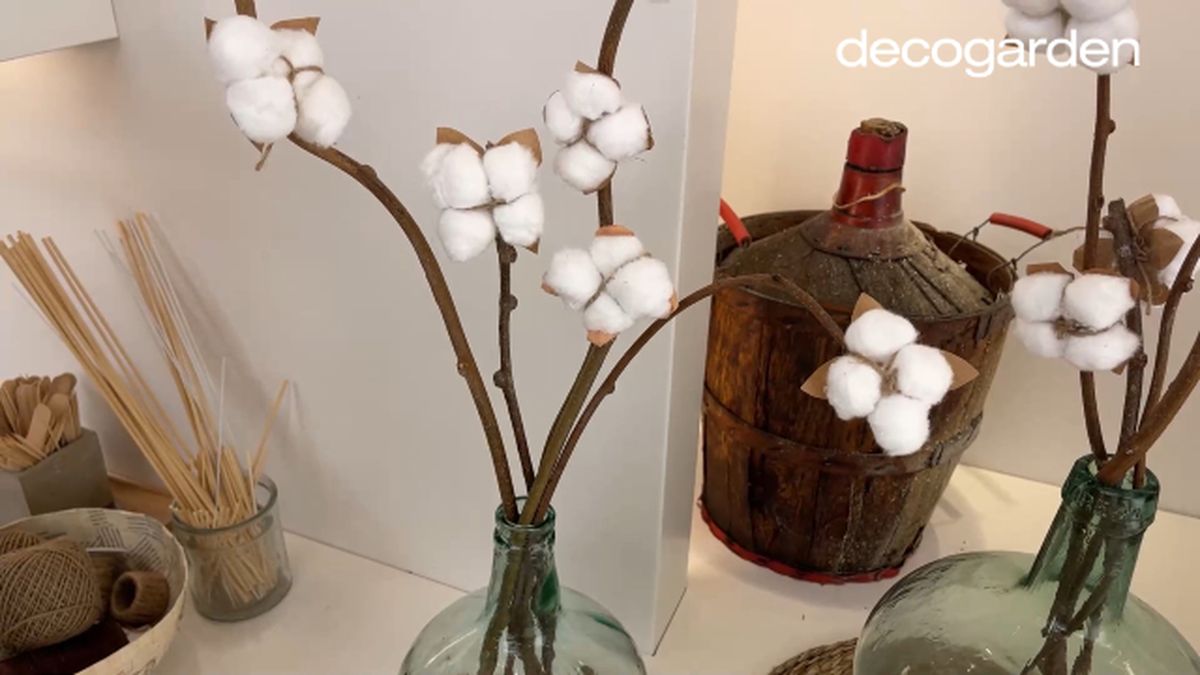 como hacer flores algodon paso 7