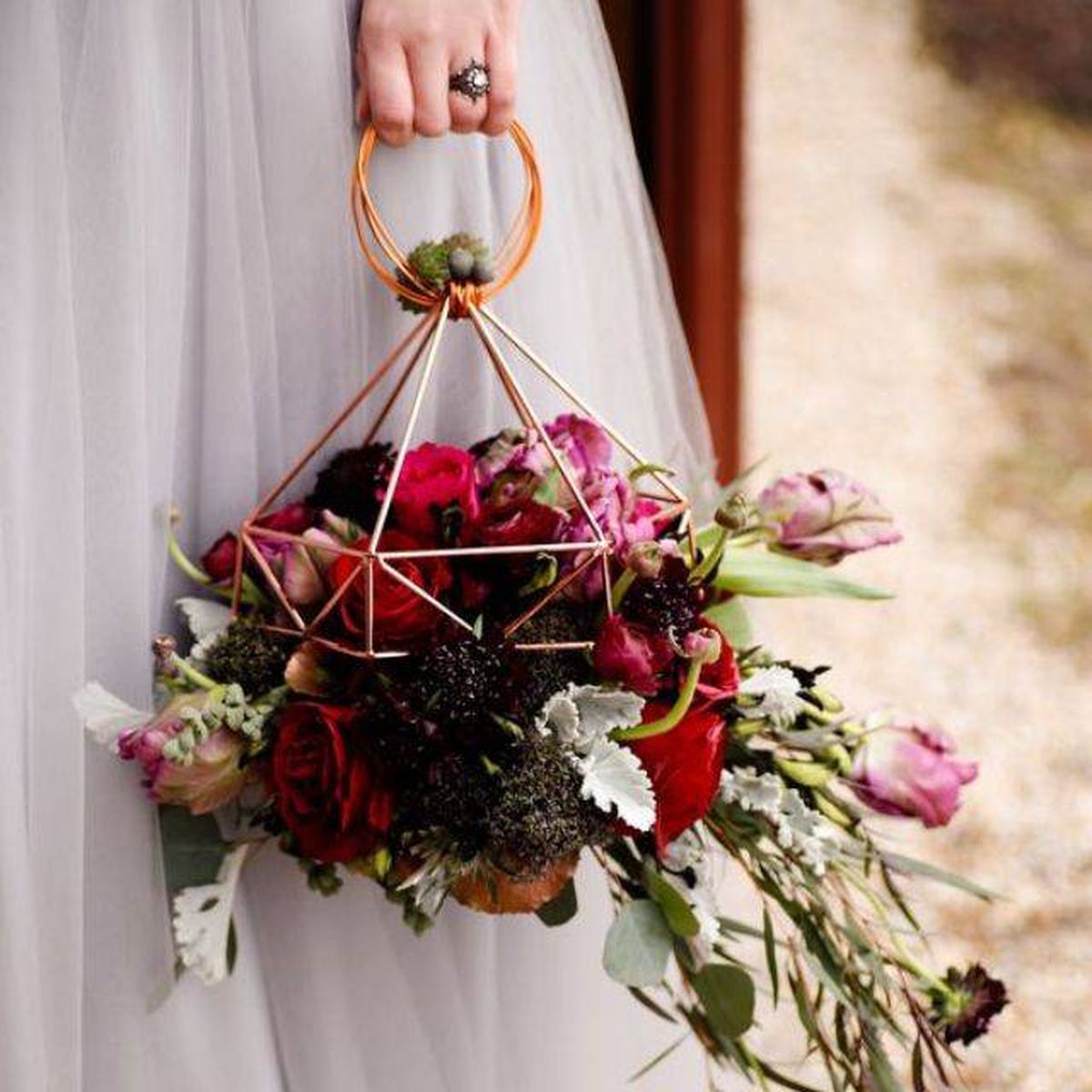 ramo de novia original bolso