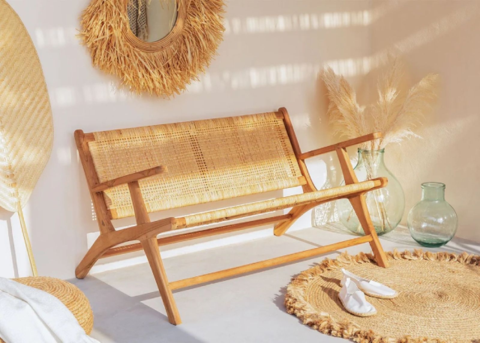 Banco de Jardín en Madera de Teca Catua Style sklum