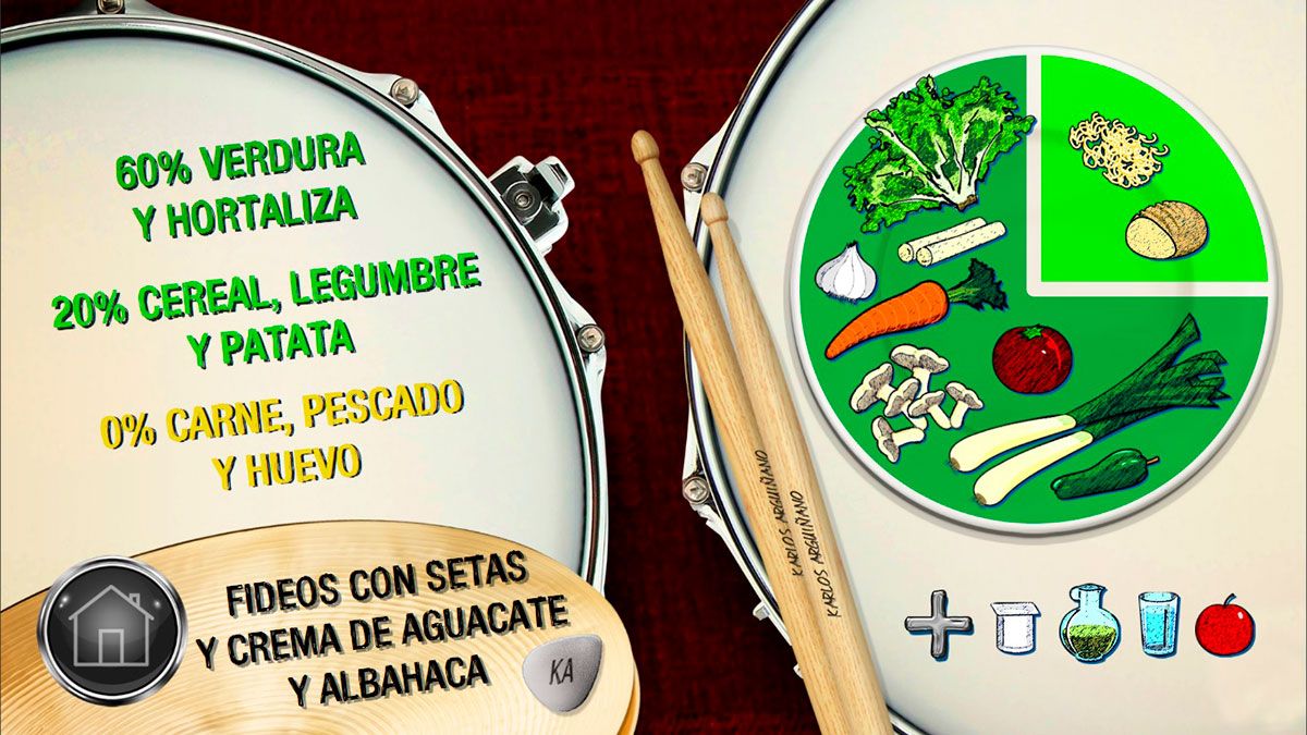 fideos setas plato