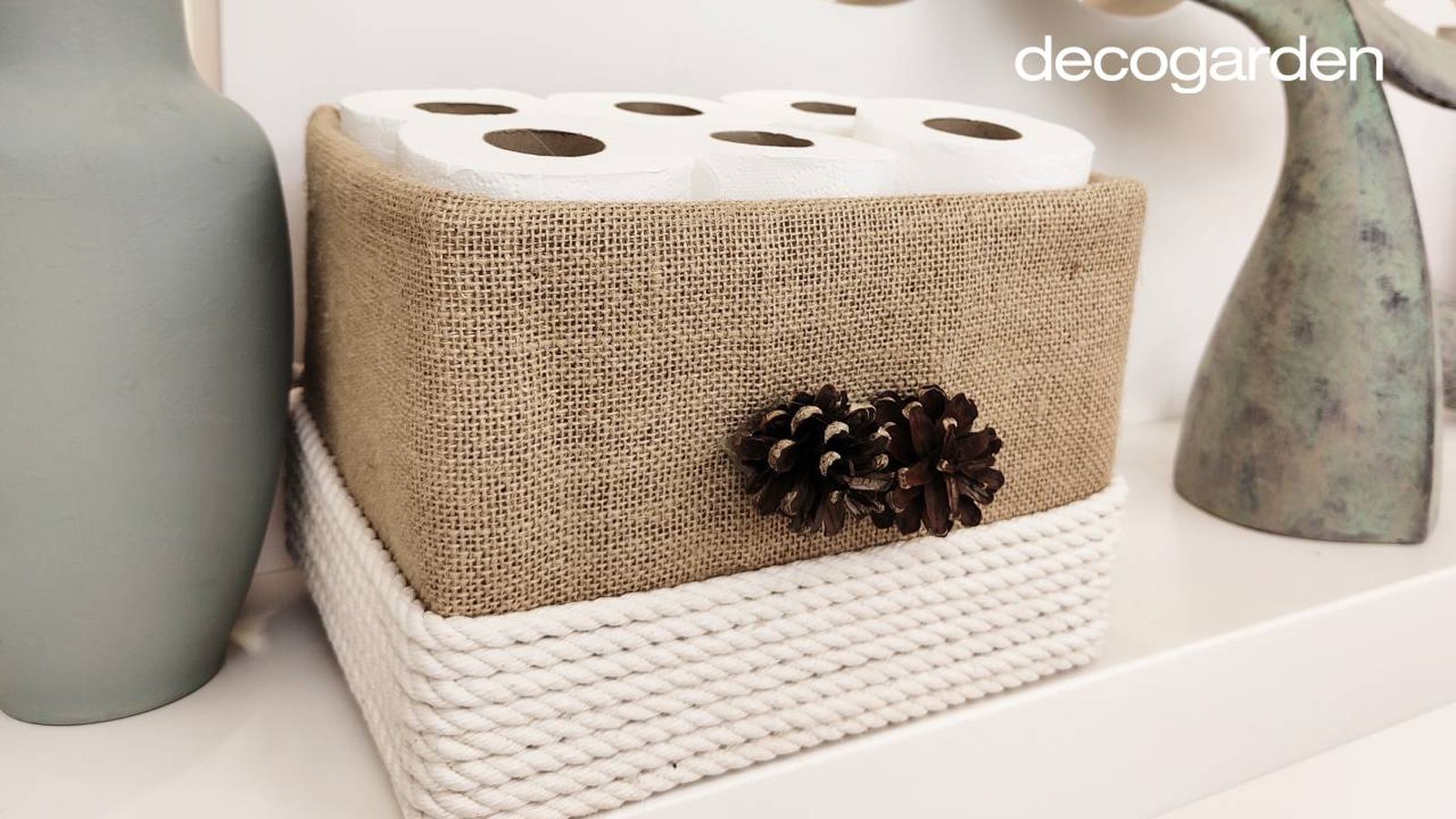 como hacer cajas almacenamiento baño